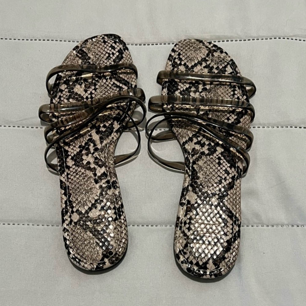 Snakeskin Strappy Sandals